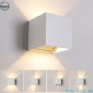 Up-Down Cube Outdoor Wall Light GOWL-7098 (White) - Rynarhardware