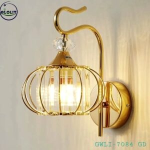 Crystal Lantern Wall Lamp GWLI-7084 (Gold) - Rynarhardware