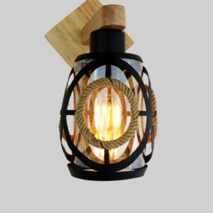 Rope & Wood Wall Lantern GWLI-8901 - Rynarhardware