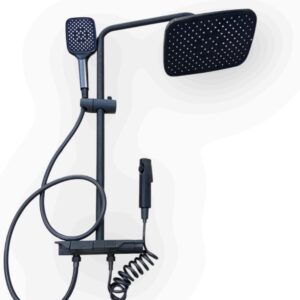 Luxury Overhead Shower Set (Matte Black) - Rynarhardware